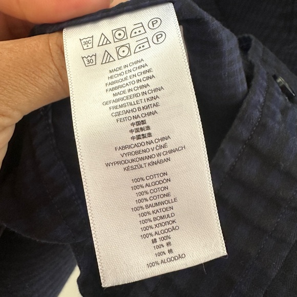 Michael Kors Blue Plaid Slim Fit Men’s Button down Small - Picture 6 of 10